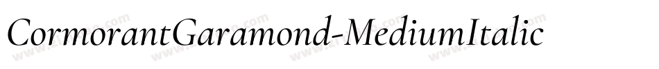 CormorantGaramond-MediumItalic字体转换
