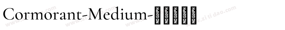 Cormorant-Medium字体转换