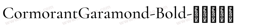 CormorantGaramond-Bold字体转换