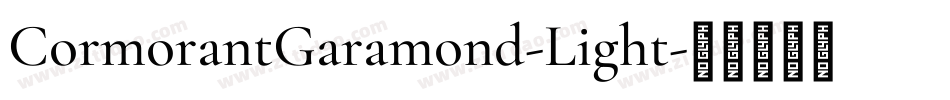 CormorantGaramond-Light字体转换