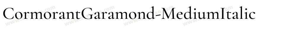 CormorantGaramond-MediumItalic字体转换