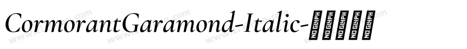 CormorantGaramond-Italic字体转换
