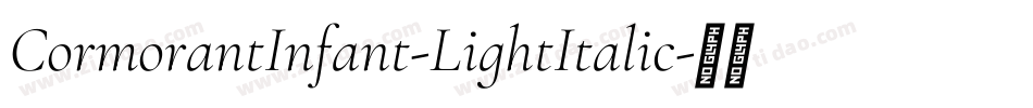 CormorantInfant-LightItalic字体转换