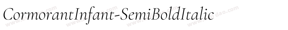 CormorantInfant-SemiBoldItalic字体转换