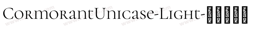 CormorantUnicase-Light字体转换