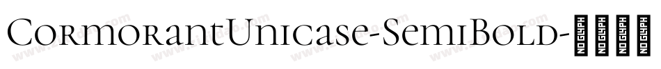 CormorantUnicase-SemiBold字体转换