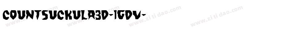 CountSuckula3D-1gdv字体转换