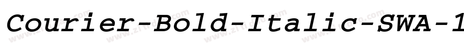 Courier-Bold-Italic-SWA-1字体转换