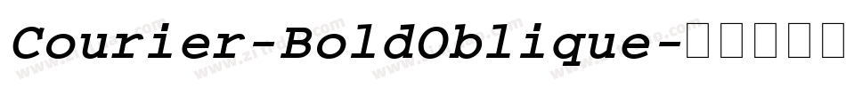 Courier-BoldOblique字体转换