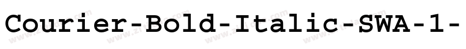 Courier-Bold-Italic-SWA-1字体转换