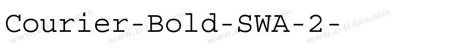 Courier-Bold-SWA-2字体转换