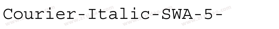 Courier-Italic-SWA-5字体转换