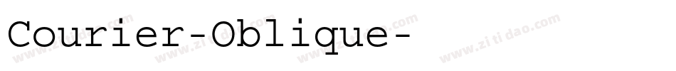 Courier-Oblique字体转换