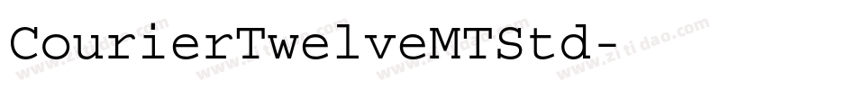 CourierTwelveMTStd字体转换