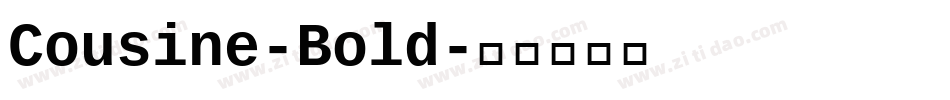 Cousine-Bold字体转换