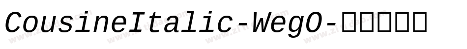 CousineItalic-WegO字体转换