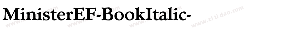 MinisterEF-BookItalic字体转换