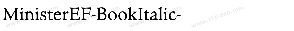 MinisterEF-BookItalic字体转换