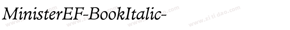 MinisterEF-BookItalic字体转换