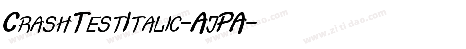 CrashTestItalic-AjPA字体转换