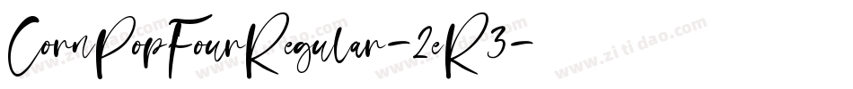 CornPopFourRegular-2eR3字体转换