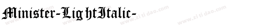 Minister-LightItalic字体转换