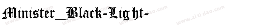 Minister_Black-Light字体转换