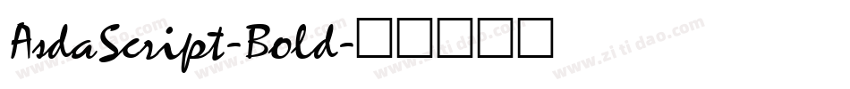 AsdaScript-Bold字体转换