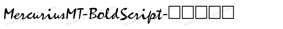 MercuriusMT-BoldScript字体转换
