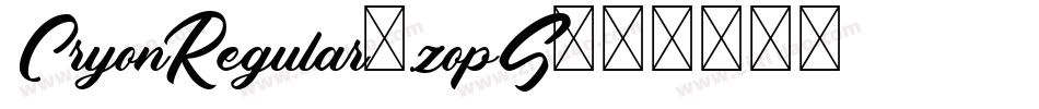CryonRegular-zopG字体转换