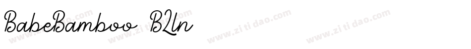 BabeBamboo-BLln字体转换