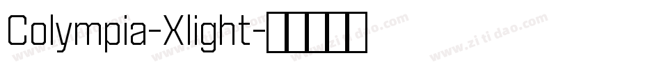 Colympia-Xlight字体转换