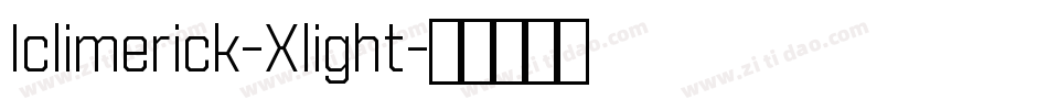 Iclimerick-Xlight字体转换
