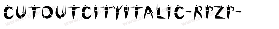 CutoutCityItalic-rPZp字体转换
