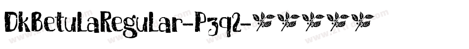 DkBetulaRegular-Pzq2字体转换