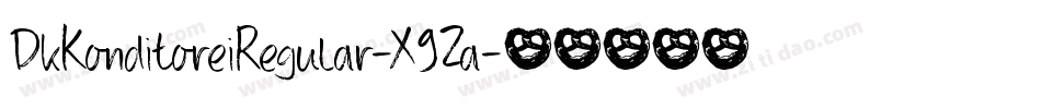 DkKonditoreiRegular-X9Za字体转换