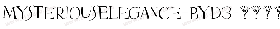 MysteriousElegance-Byd3字体转换
