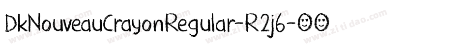 DkNouveauCrayonRegular-R2j6字体转换