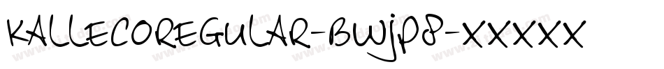 KallecoRegular-BWjP8字体转换
