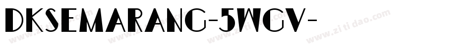 Dksemarang-5wGV字体转换