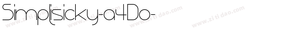 Simplisicky-a4Do字体转换