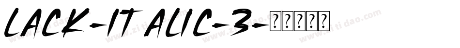 lack-italic-3字体转换