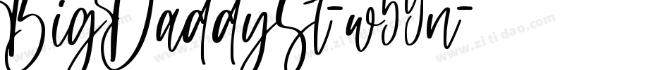 BigDaddySt-w59n字体转换