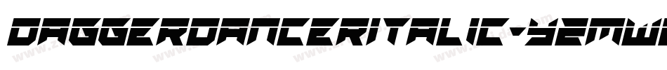 DaggerDancerItalic-YzMwo字体转换