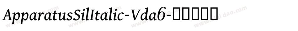 ApparatusSilItalic-Vda6字体转换