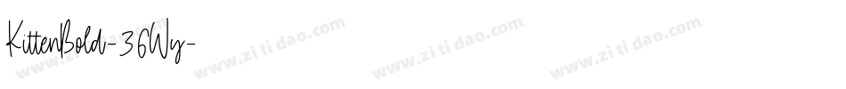 KittenBold-36Wy字体转换