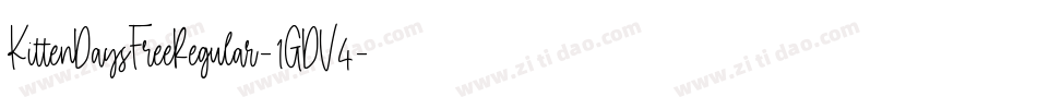 KittenDaysFreeRegular-1GDV4字体转换