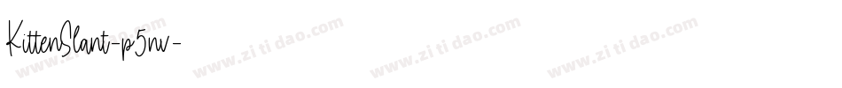 KittenSlant-p5nv字体转换