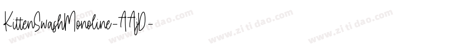 KittenSwashMonoline-AAjD字体转换