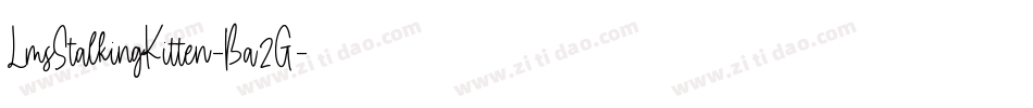 LmsStalkingKitten-Ba2G字体转换